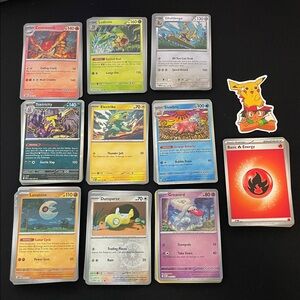100 Pokemon Cards Lot